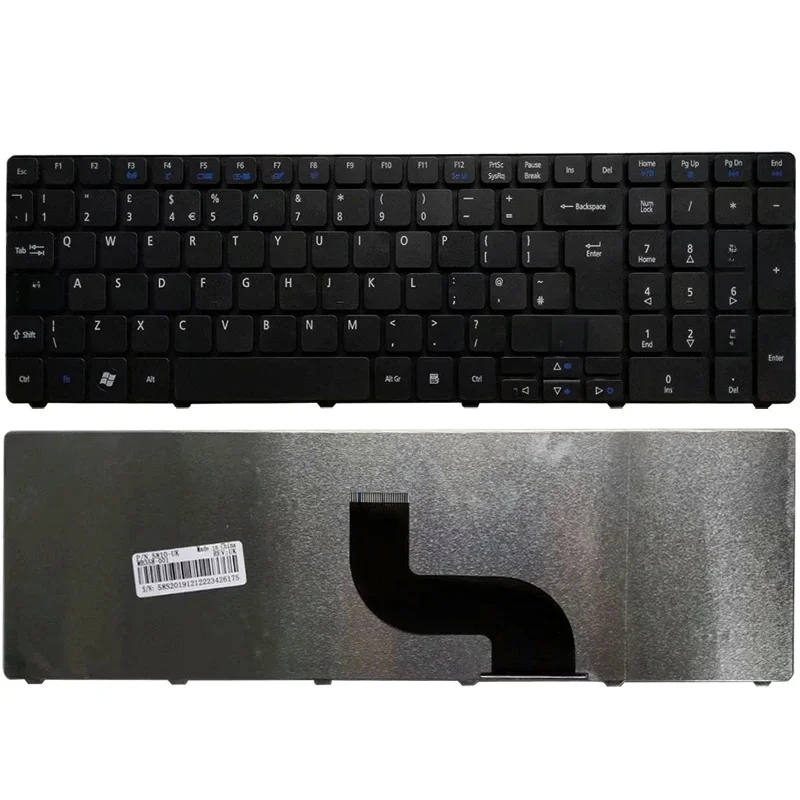 Nowy Laptop klawiatura w wielkiej brytanii dla Acer Aspire 5750 5750G 5253 5333 5340 5349 5360 5733 5733Z 5750Z 5750ZG 5253G UK Layout czarny — zdjęcie 2