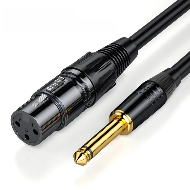 XLR do 6,5 mm Mikrofon Zbalansowany Analogowy Przewód Audio 3-pinowy XLR żeński do 6,5 Jack Kabel do komputera Telefon Głośnik Wzmacniacz Gitara — zdjęcie produktu 7