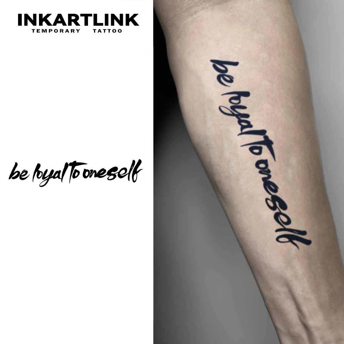 

Be Loyal To Oneself Temporary Tattoo,Lasts To 15 Days New Technology Magic Waterproof Semi Permanent Sticker