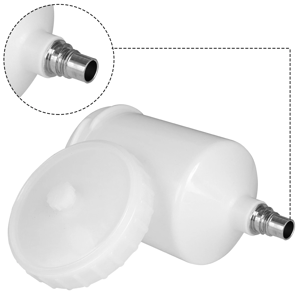 Imagem -04 - Pulverizador Lwenxing para Carro Capacidade 600ml Copo de Plástico Conector para Rosca Pulverizador de Tinta a Jato