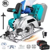 10800RPM Brushless 5Inch 125MM Electric Circular Saws Adjustment for Woodworking Electric Cutting Tool For 18V Battery