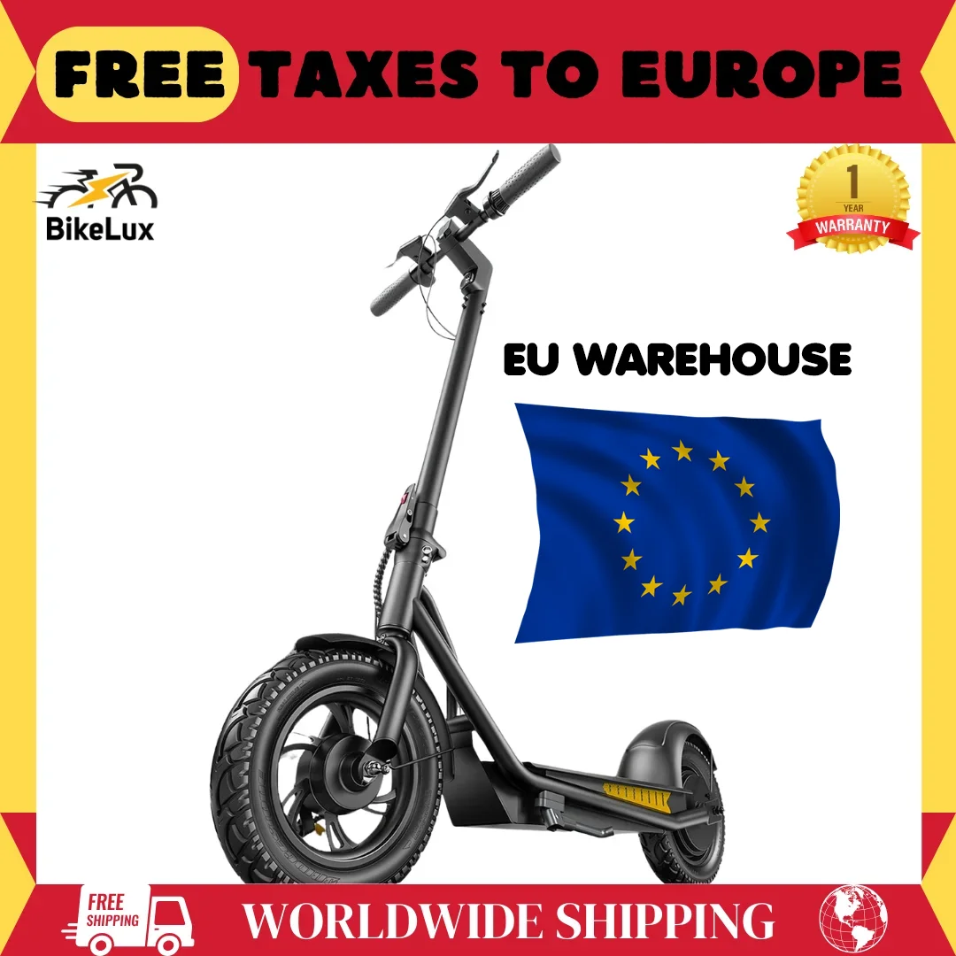 

EU new 12 inch road tyre adult city electric scooter Max speed 40KM/H 800W dual motors 36V-15AH large battery Foldable storage