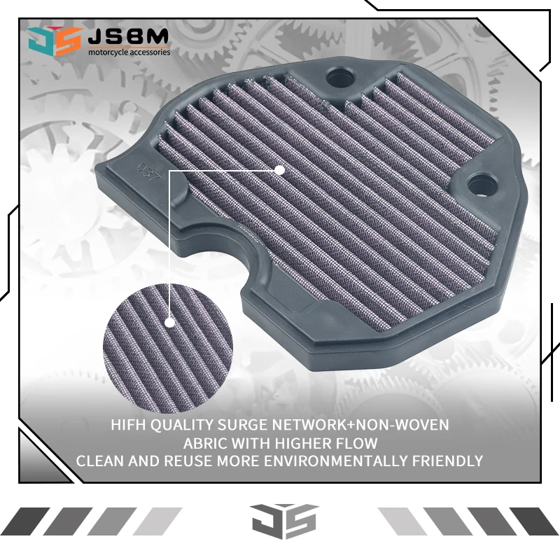 JSBM Motorcycle Washable Air Filter Intake Cleaner Elements Parts For BENELLI BN302 BN 302 BN302S BN302R TNT300 2014-2019 