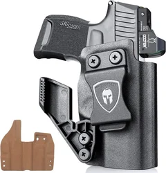 Fundas IWB Kydex compatibles con Sig P365/P365X/P365XL/P365 SAS, bolsas tácticas para pistola con cuero interior de óptica, corte y garra, mano derecha