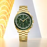 Relojes nuevos para hombre 2026, diseño Pagani V6 Moon, reloj de cuarzo dorado de lujo, cronógrafo deportivo de velocidad para hombre, reloj luminoso resistente al agua con cristal de zafiro, regalo.
