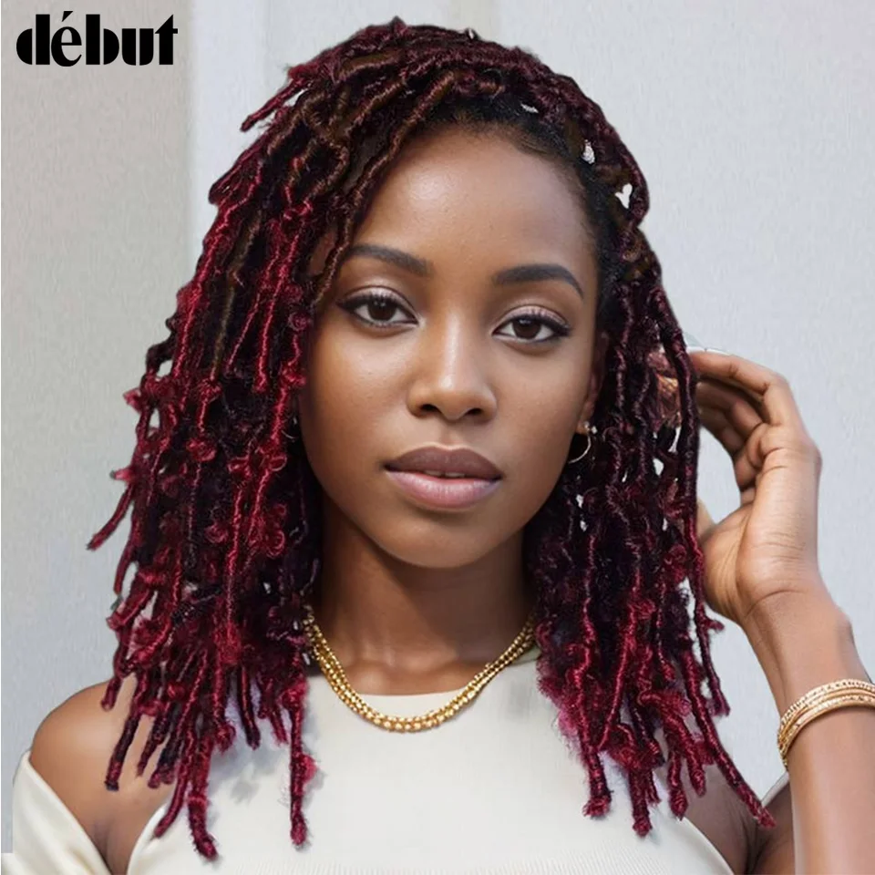 

# Бордовый+ # 4, два цвета, афро-кудрявые объемные человеческие волосы для плетения, 100% пучки волос Remy, без выпадения