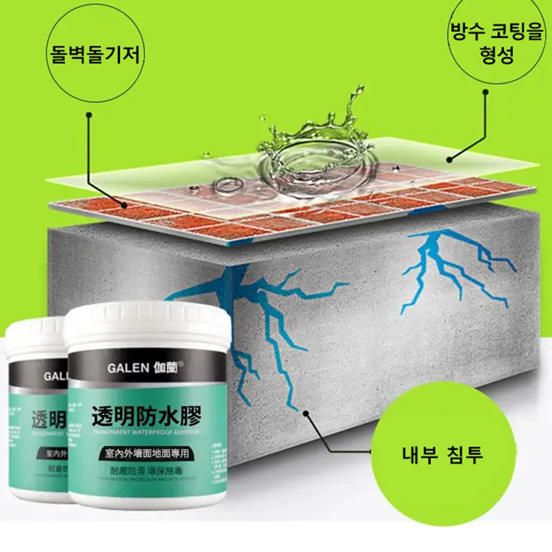 Transparent waterproof adhesive inside and outside wall transparent waterproof material for indoor and external wall ground transparent waterproof