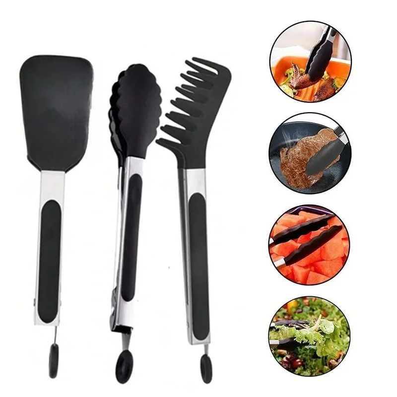 Kreatywny antypoślizgowy silikonowy szczypce do chleba klip BBQ Food Grade silikonowe szczypce do jedzenia szczypce do serwowania narzędzia kuchenne narzędzia do grillowania akcesoria — zdjęcie 2