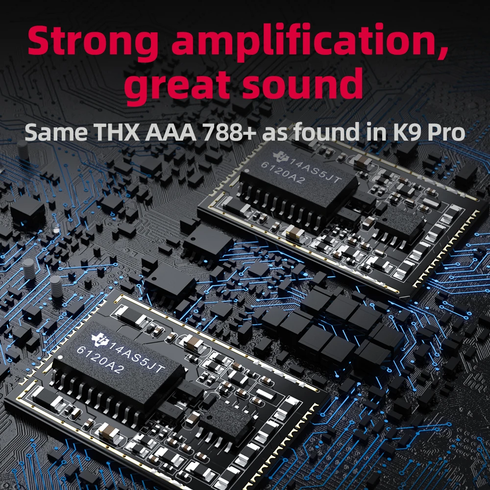 FiiO 데스크탑 헤드폰 앰프, USB ES9068AS * 2 DAC, 블루투스 하이파이 오디오 THX AAA 788 + LDAC DSD512, K9