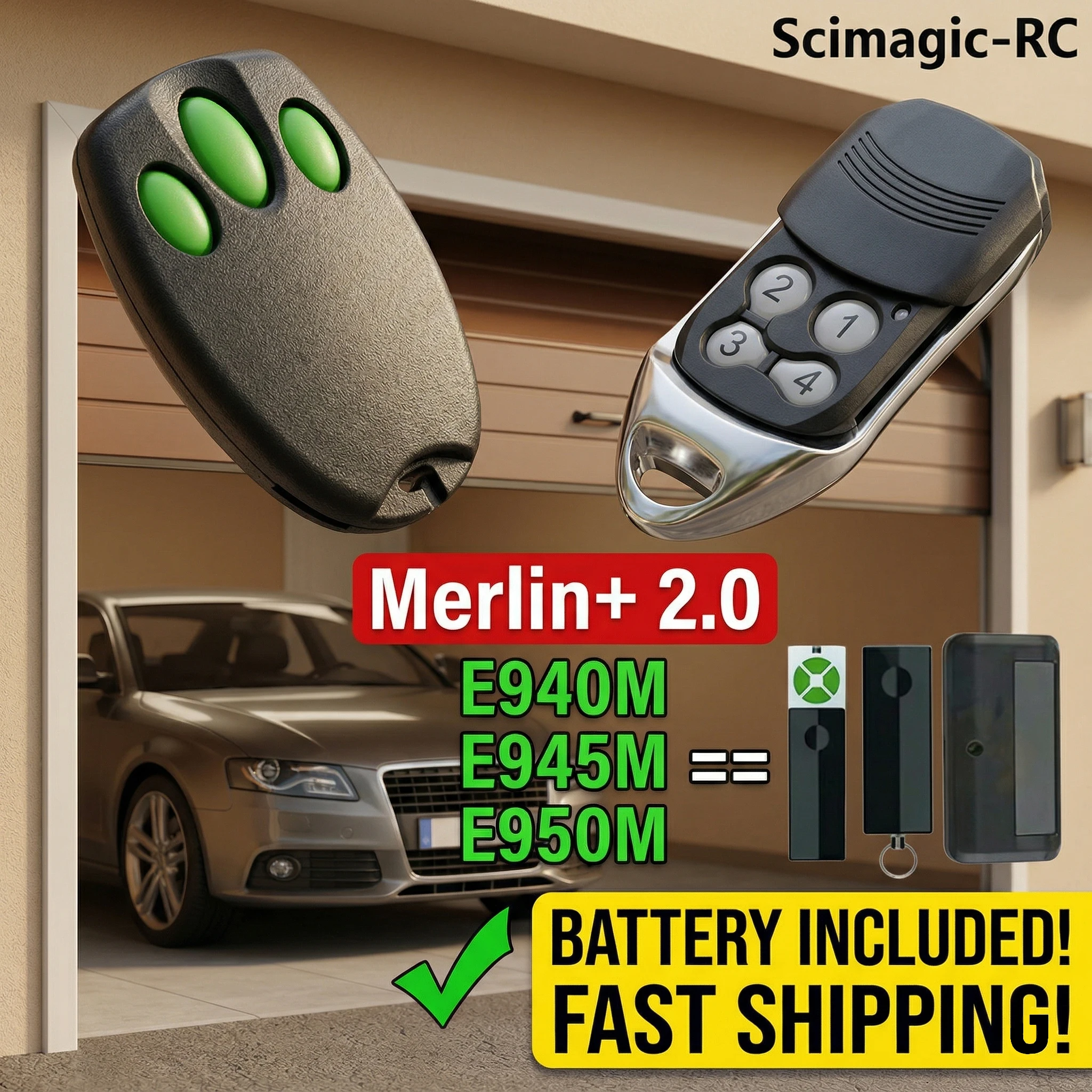 Compatible Merlin +2.0 E945 E943M E945M E950M Remote Control for Motor MR650EVO MR850EVO MT3850EVO MT100EVO MT60EVO MRC950EVO