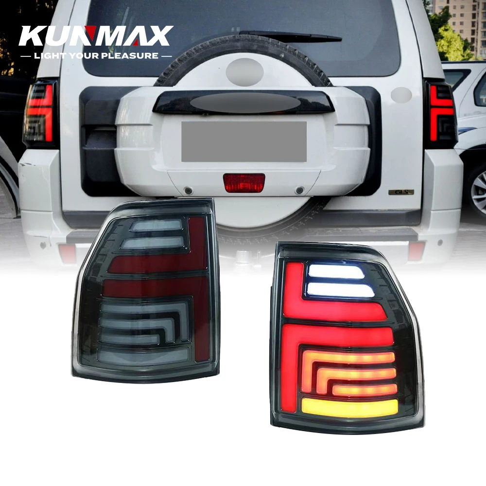 Pair Of Car Tail Light Assembly For Mitsubishi Pajero V97/93 LED Brake Flowing Water Flicker Plug and Play Tail Lamps Taillights