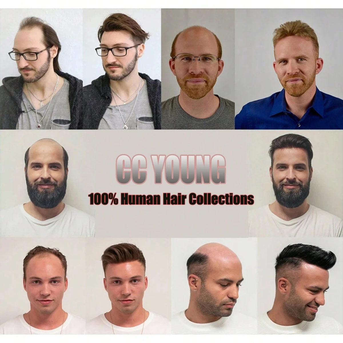 شعر مستعار بقاعدة شريطية للرجال، نظام استبدال الشعر البشري ذو قاعدة أحادية ورقيقة، شعر مستعار للرجال قابل للتنفس، قطعة شعر متينة