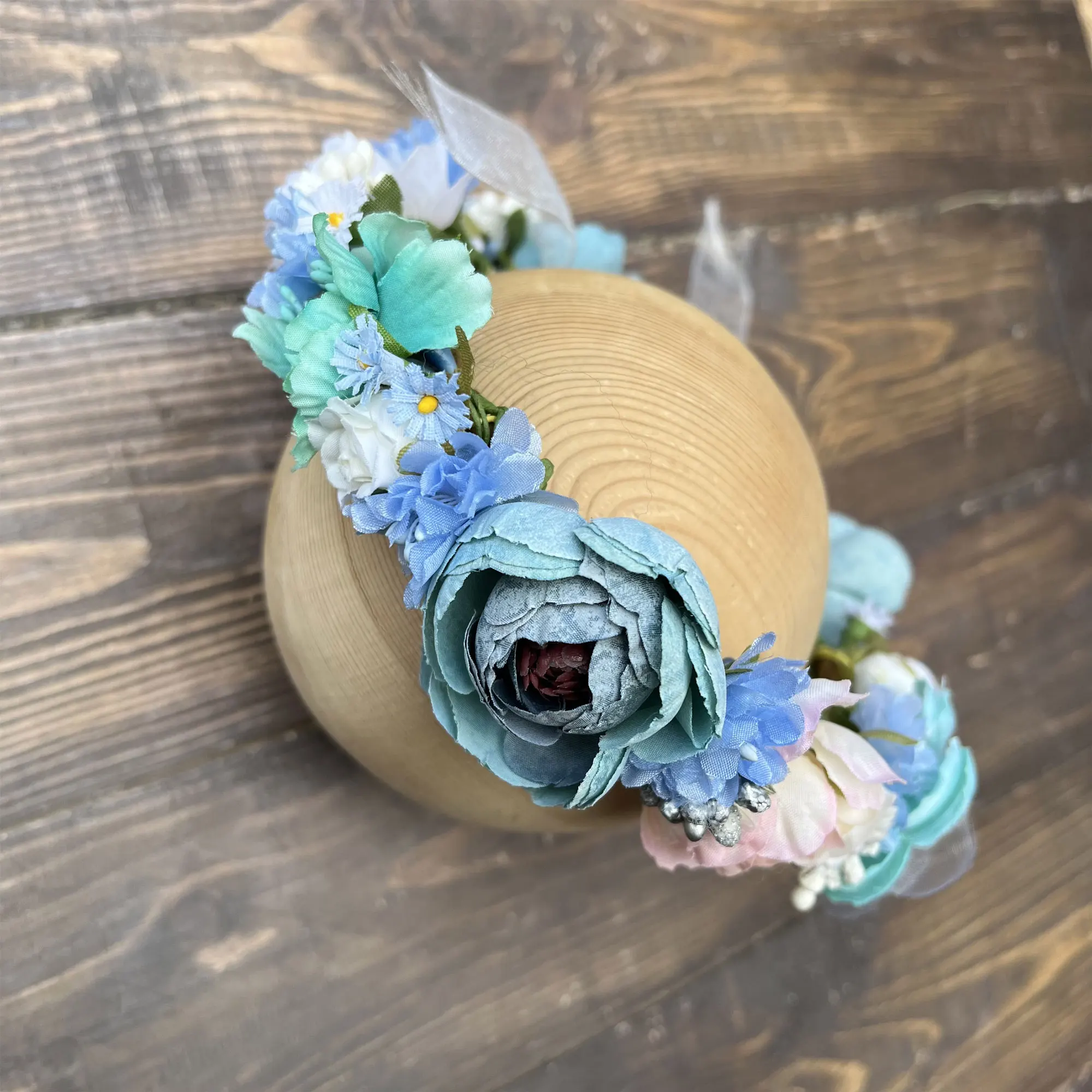 Don&Judy Flower Wreath Crown for Maternity Photography Romantic Floral Garland Maternity Photo Shooting Props Accessories 2023