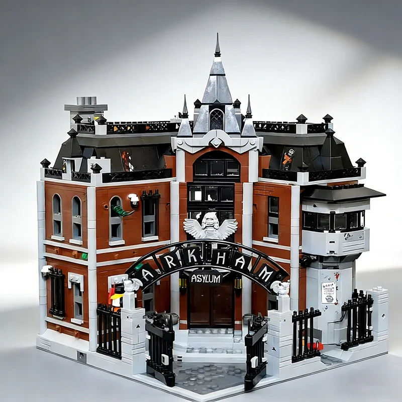 Set de Ladrillos Modelo Arkham Asylum, Regalos de Cumpleaños, Artículo Decorativo para Adultos, Regalo de Halloween, Cumpleaños para Niños, Navidad