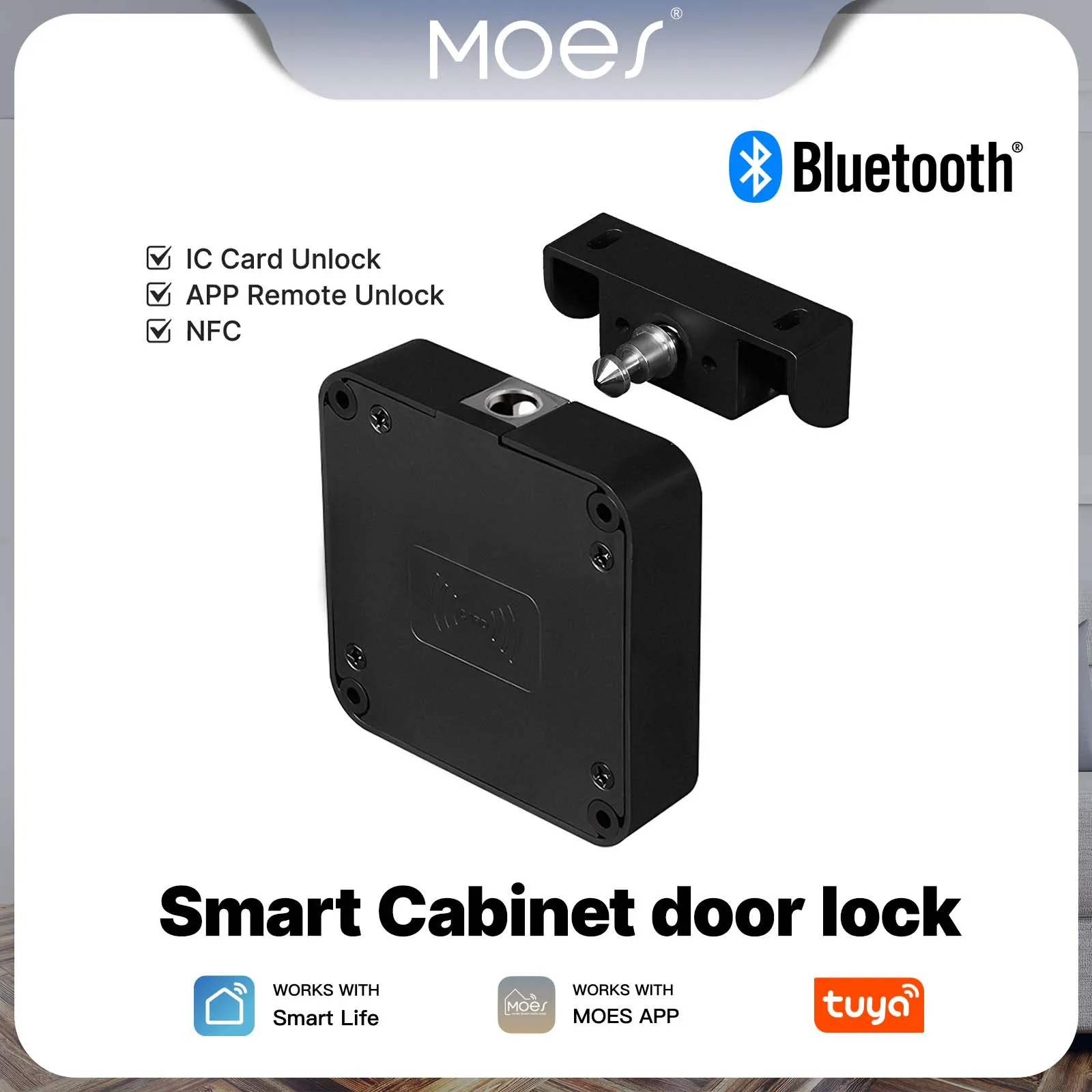 

MOES Tuya Bluetooth умный дверной замок шкафа без ключа IC-карта разблокировка дверного шкафчика мебельный ящик приложение дистанционное управление мониторинг