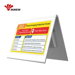 MinewTag 8pcs Kit 7-color V-shape E-ink Electronic Conference Signage for Office Front Desk