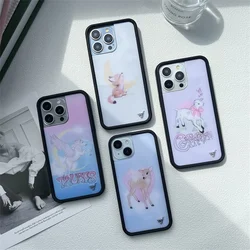 Wildflower Phone Case for iPhone Fashion Print Cover Acrylic Pony Fox Fawn iPhone 17 Pro Max 16Plus 15Pro 14 13Pro 12 13 14Pro