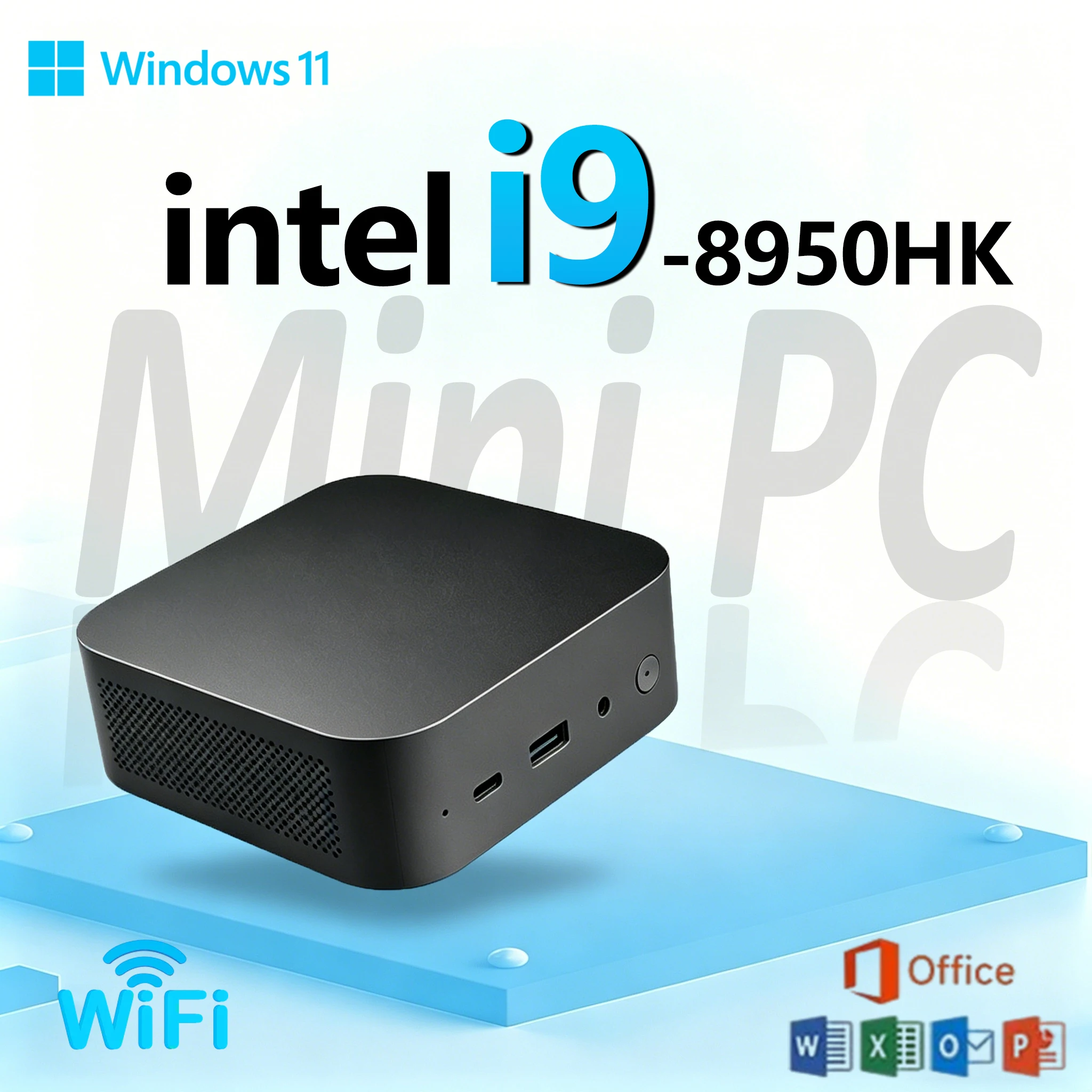 16GB DDR4 Mini-computer Intel Core i9 8950HK 1TB SSD PC Gamer PC Dual WIFI 6 BT5.2 4K HD Mini Gaming PC Desktop