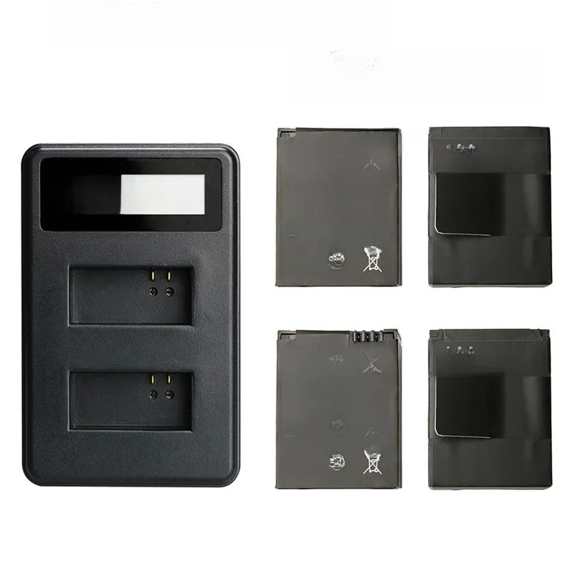 4 szt. AHDBT-301/302 bateria + podwójne gniazdo wyświetlacz LCD zestaw ładowarki USB do akcesoriów do kamery akcji Gopro hero3 3+ — zdjęcie 2