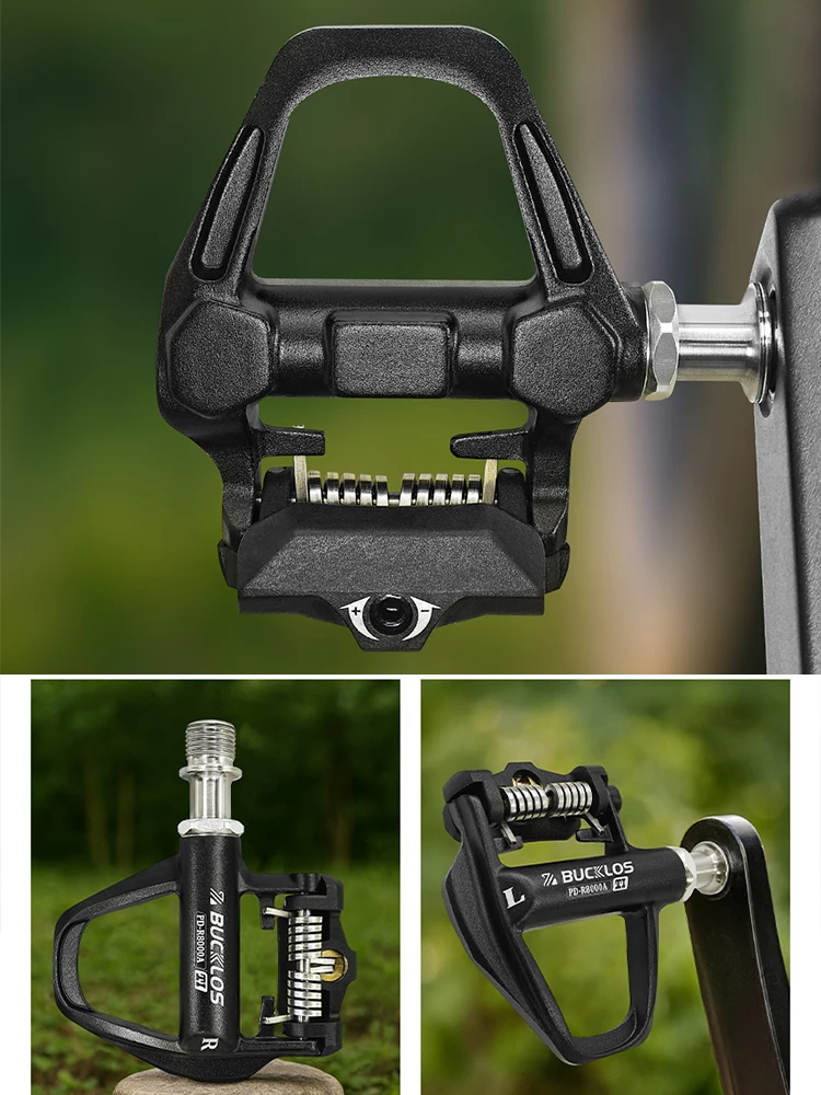 AliExpress BUCKLOS Titanium Spindle PD-R8000 Pedal for SPD-SL Aluminum Bicycle Clipless Pedal Ultralight Road Bike Pedal with Cleat