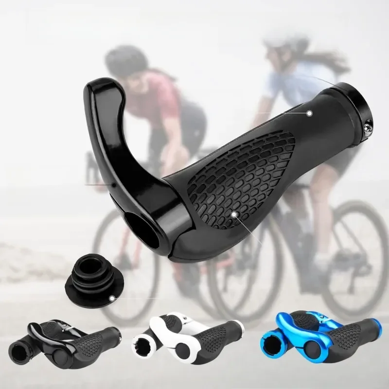 AliExpress Bicycle Handlebar Grip Ergonomic Anti Skid Lock on Handle Cover Aluminum Alloy Rubber Grips MTB Bike Accessories