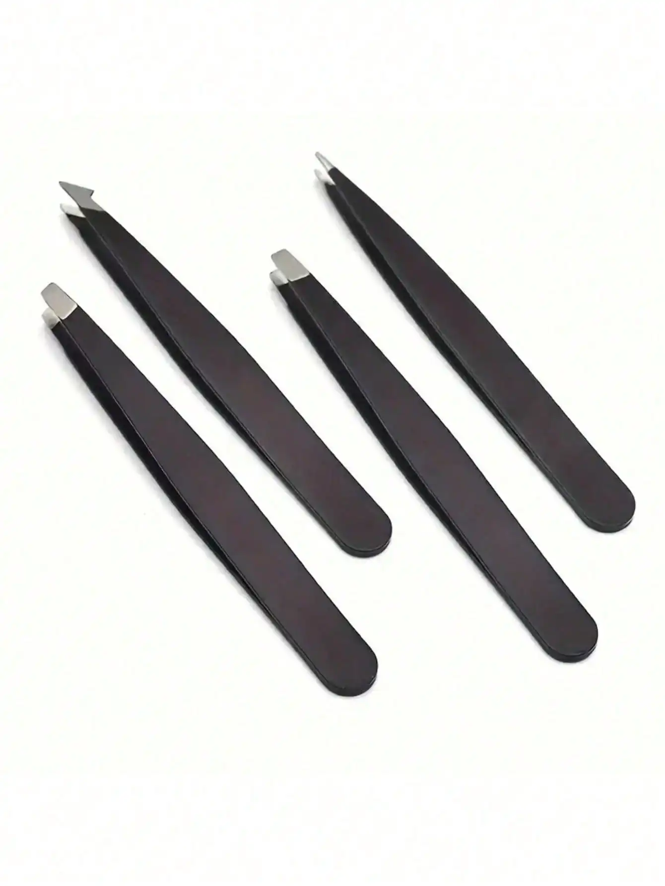 4 ملاقط من الدرجة الاحترافية - مثالية لتشكيل الحواجب وسحب اللحية واستخلاص الشعر الغامض