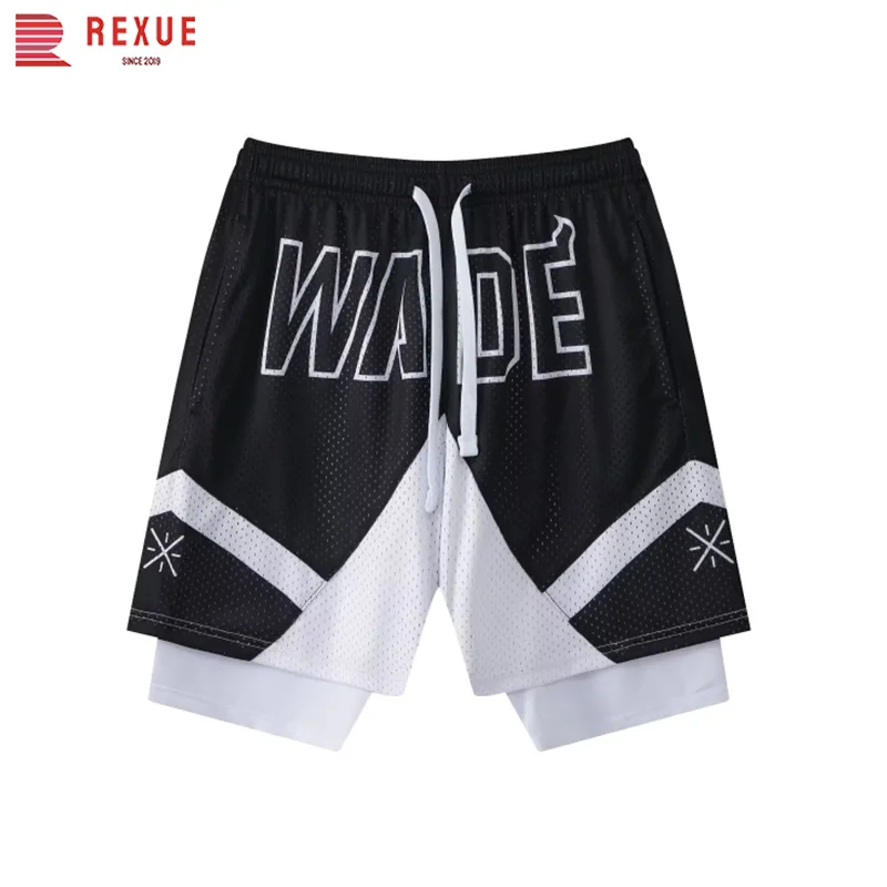 Letter Print Basketball Shorts for Men 2023 New in Summer Baggy Leisure Sportswear Gym Fitness Running Jogging Workout Clothes