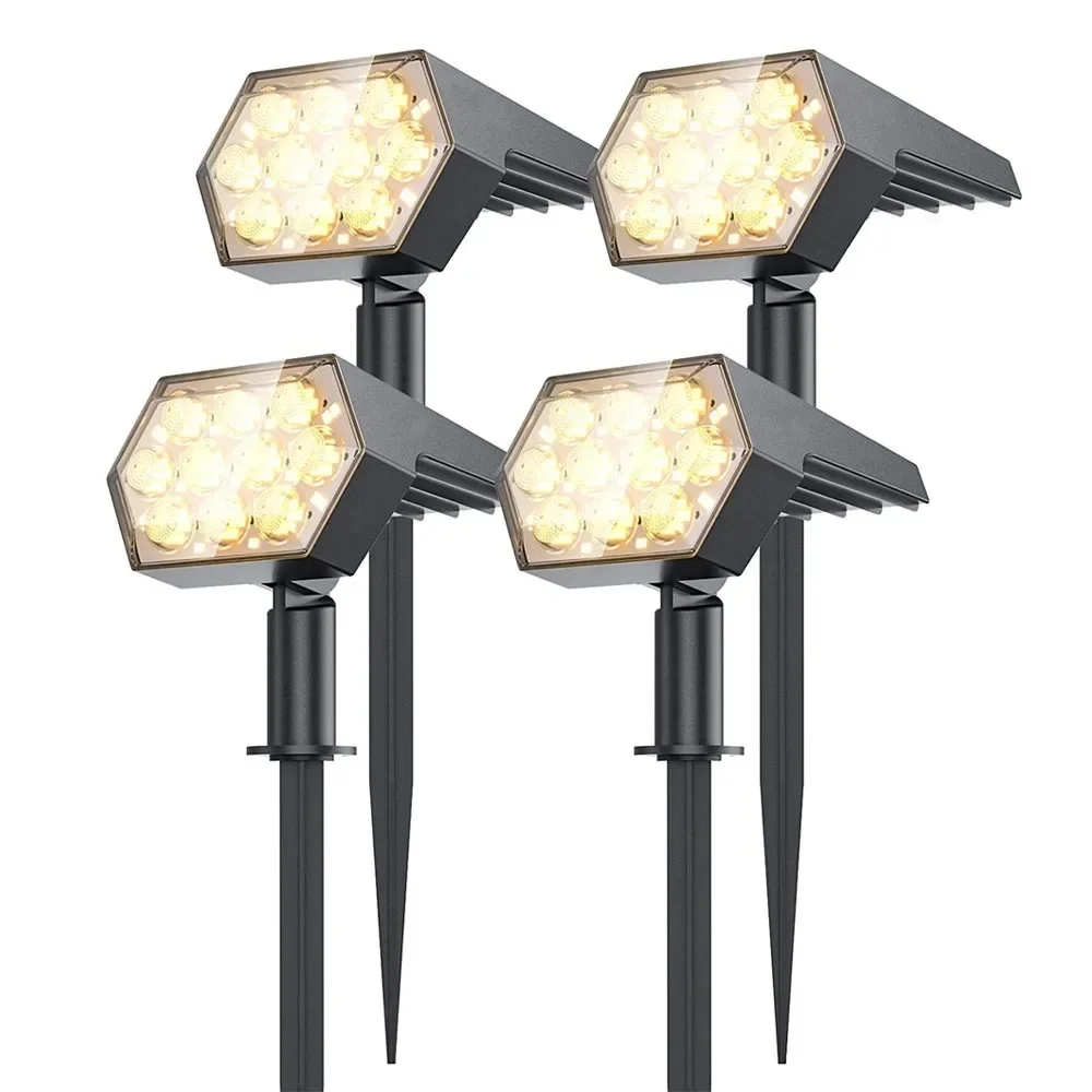 92 LED-zonneverlichting Buitenzonne-spotverlichting Buiten IP67 Waterdichte zonne-tuinverlichting 2 in 1 voor tuinveranda - afbeelding 2
