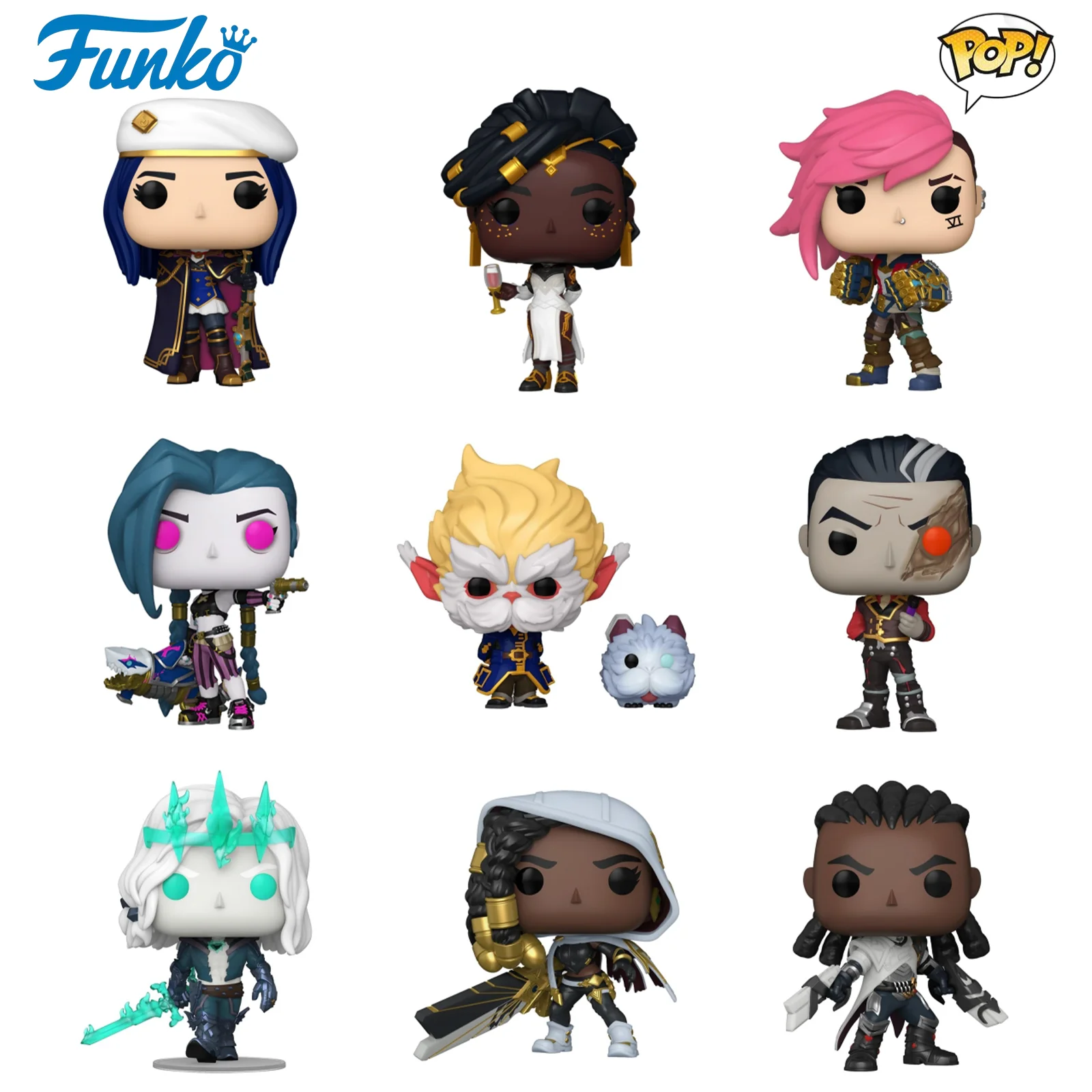 Arcane League of Legends Funko Pop hilco Saina Jinx Foyego Ali Ruiwen Lu Zian Action Figures Fans Decorative Collection Gifts