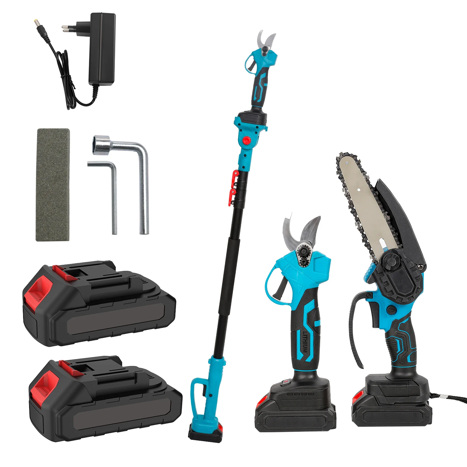 3500W 6-Inch Borstelloze Hoge Takzaag Kettingzaag & Snoeischaar Tuingereedschap Met Telescopische Paal Voor Makita 21V Batterij Pin