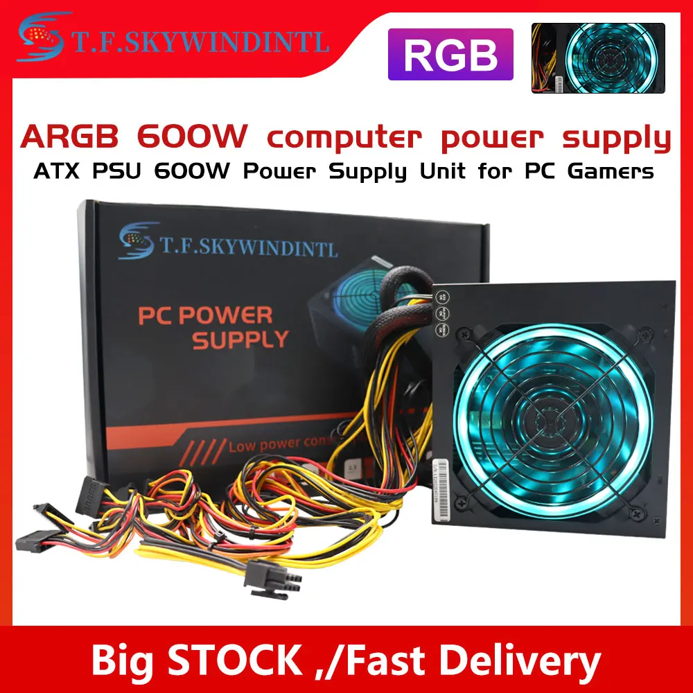 

Power Supply ATX Desktop Gamer 600W GPU Power Supply Computer 600watt Comput PC Source PSU For Graphics Cards