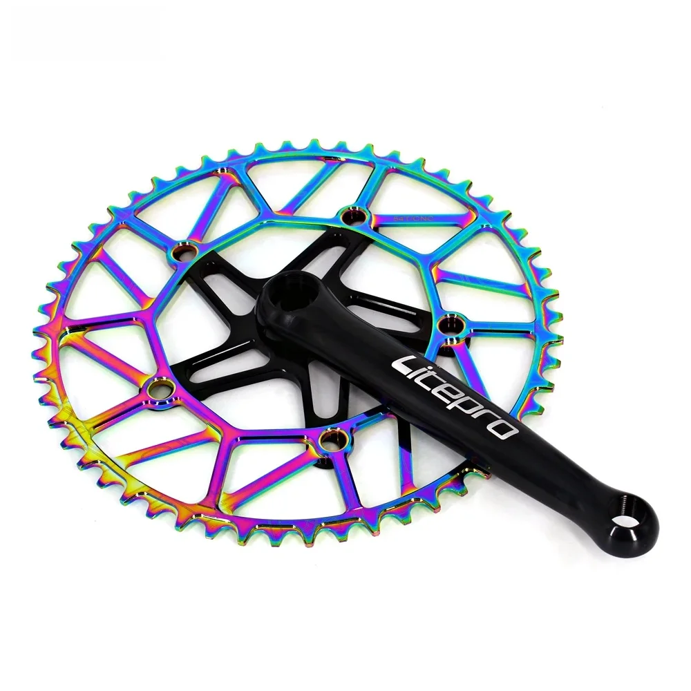Łańcuch LP 130BCD 9 10 11 Speed jednotarczowy koło łańcuchowe z wydrążonym rower składany ze stopu CNC koło łańcuchowe 48/50/52/54/56/58T — zdjęcie 2