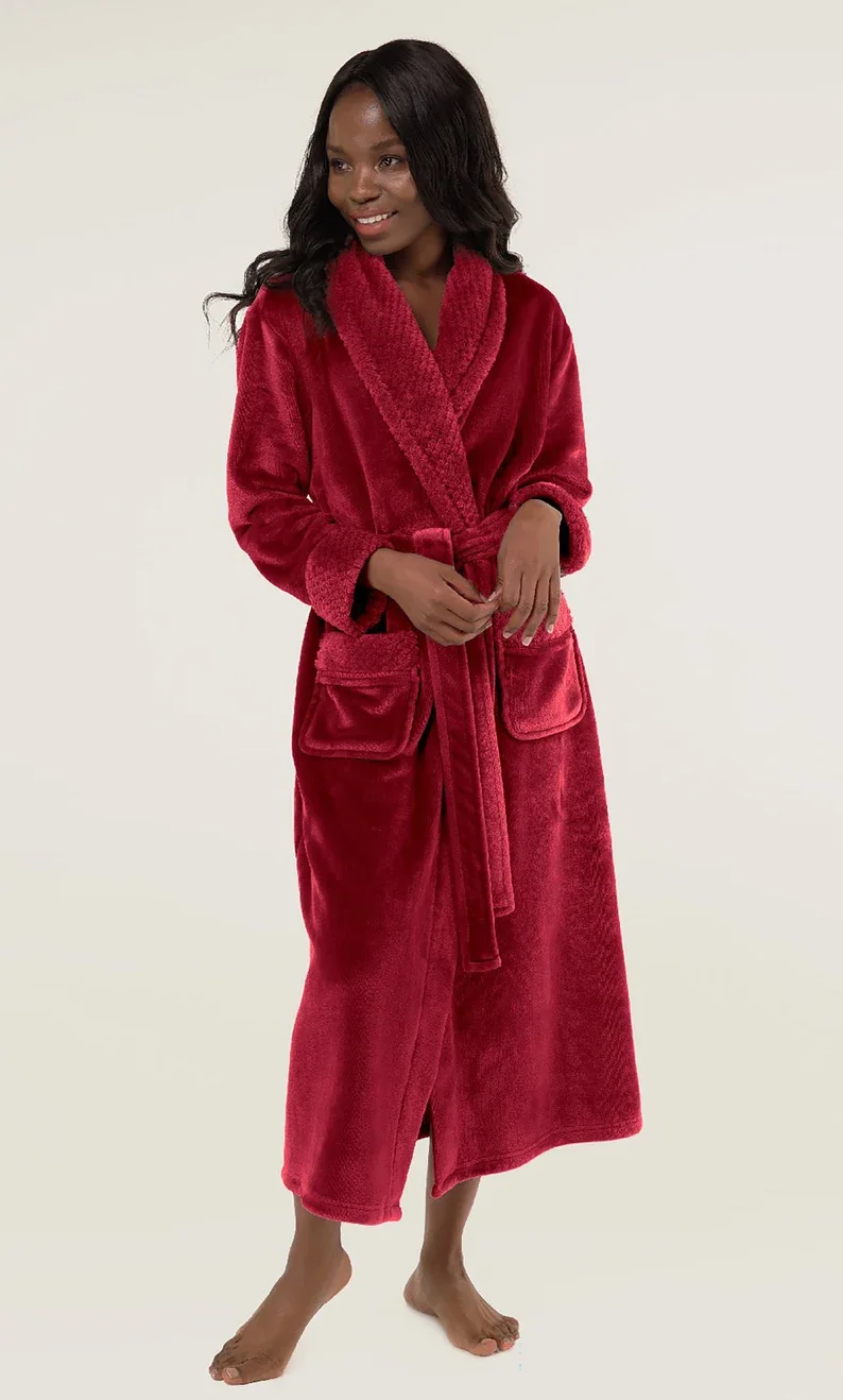 Personalized Luxury Embroidered Bathrobe Custom Matching Couple Robes Soft Long Plush Bathrobes Custom Name Robe
