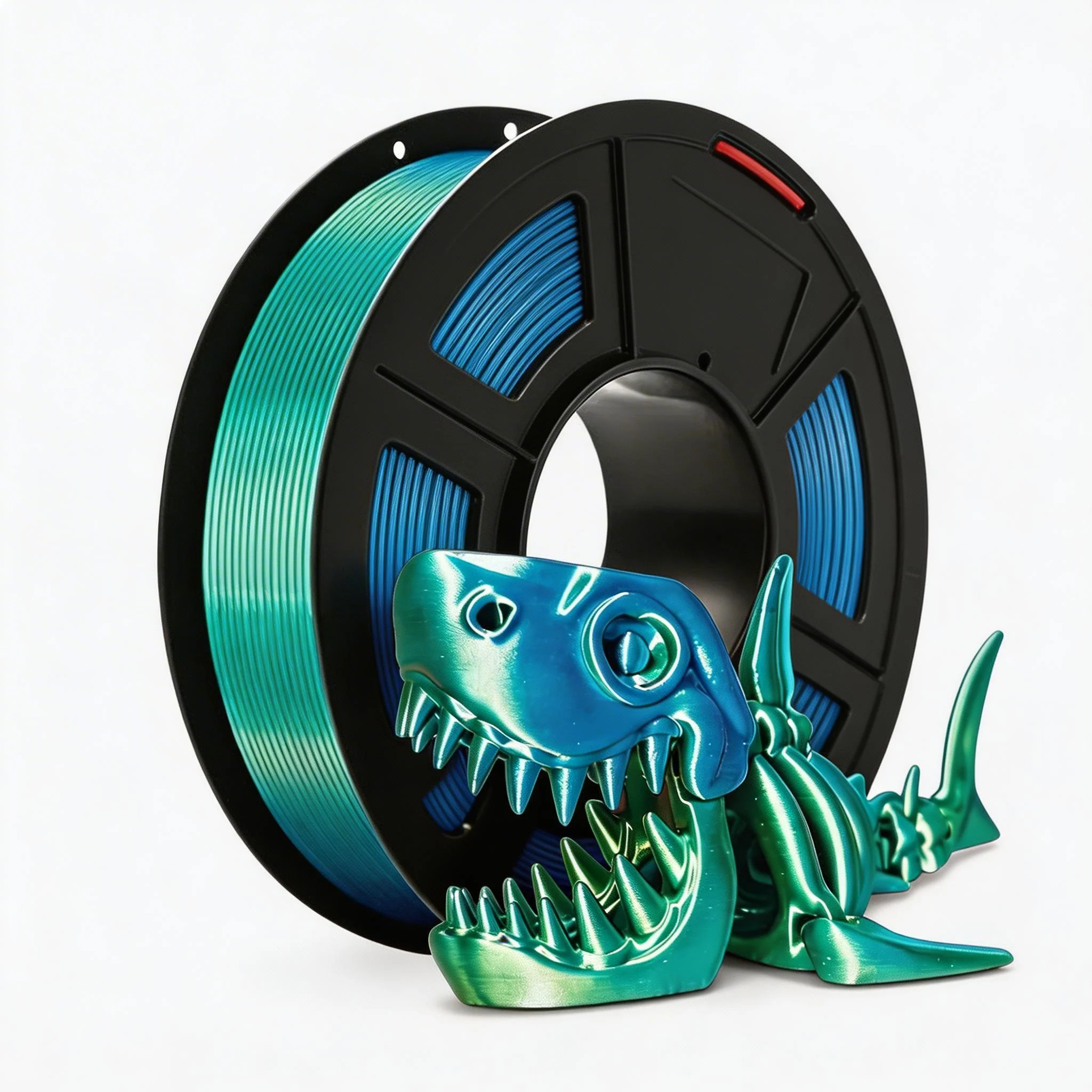 

Silk Dual Color Blue G PLA Filament 1.75mm,Shiny 3D Printer Filament Dimensional Accuracy +/- 0.05mm,250G spool