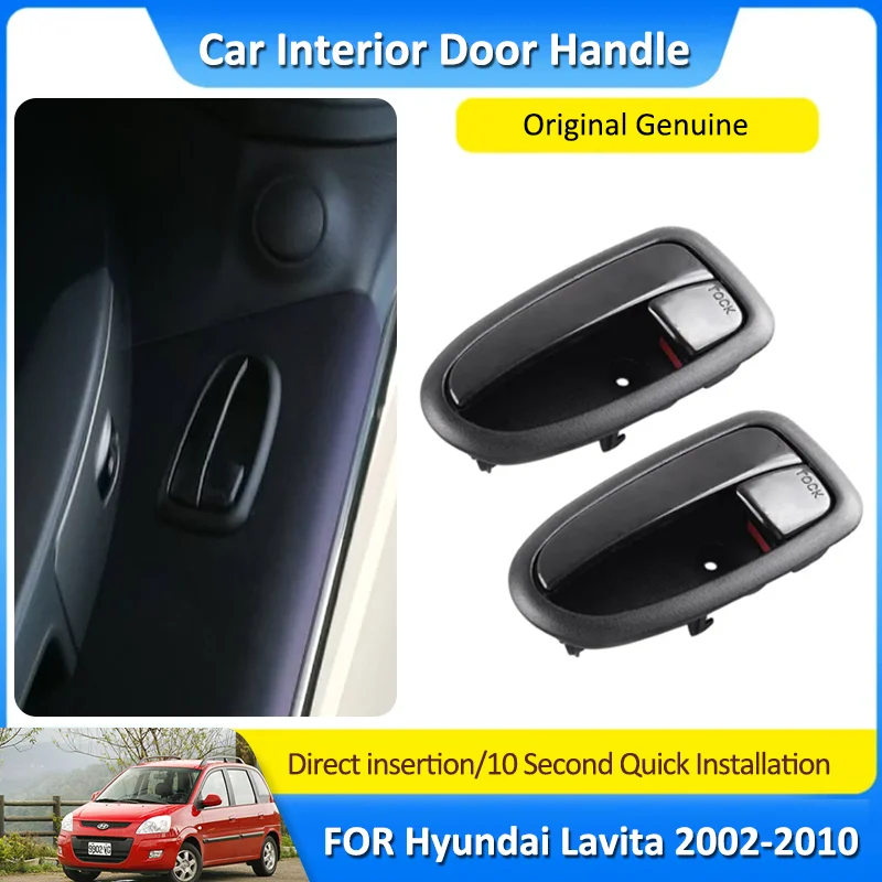 

Black Silver for Hyundai Lavita Matrix FC 2002~2007 Car Interior Inside Door Handle Accessories OE 82610-17010 LH 82620-17010 RH