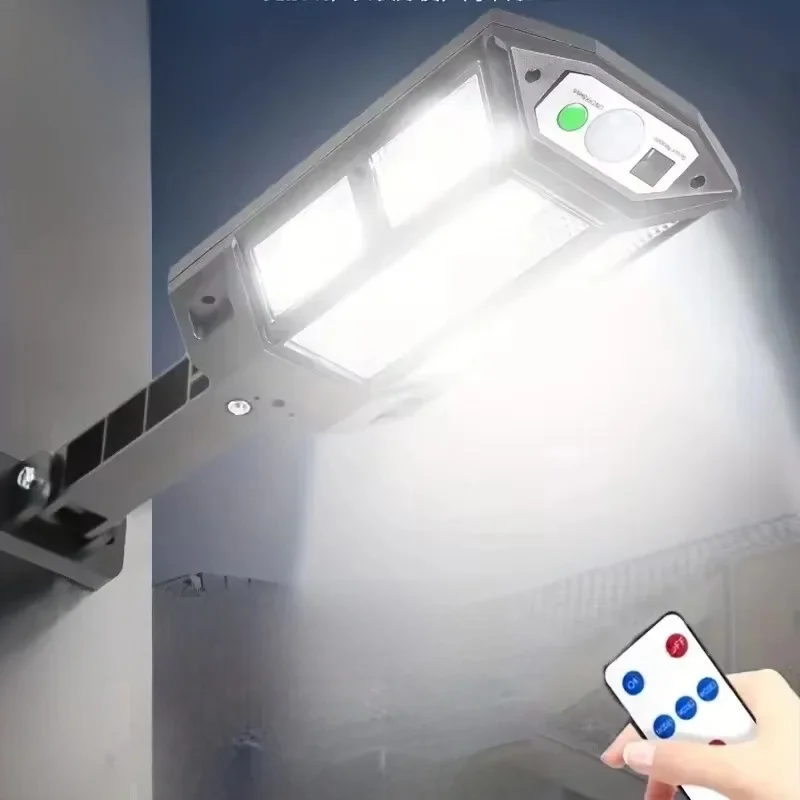 Nieuwste LED-lamp op zonne-energie 300000 LM buitenlamp op zonne-energie van bewegingssensor 4-modus waterdicht IP65 zonne-tuinlicht straat tuinlantaarn - afbeelding 2