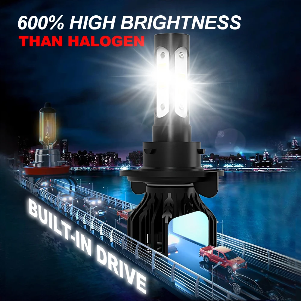 

H13 LED Car Headlight Bulbs 150W 20000LM Turbo Lamp DC12V For Ford F 150 2004-2014 Driving headlamp