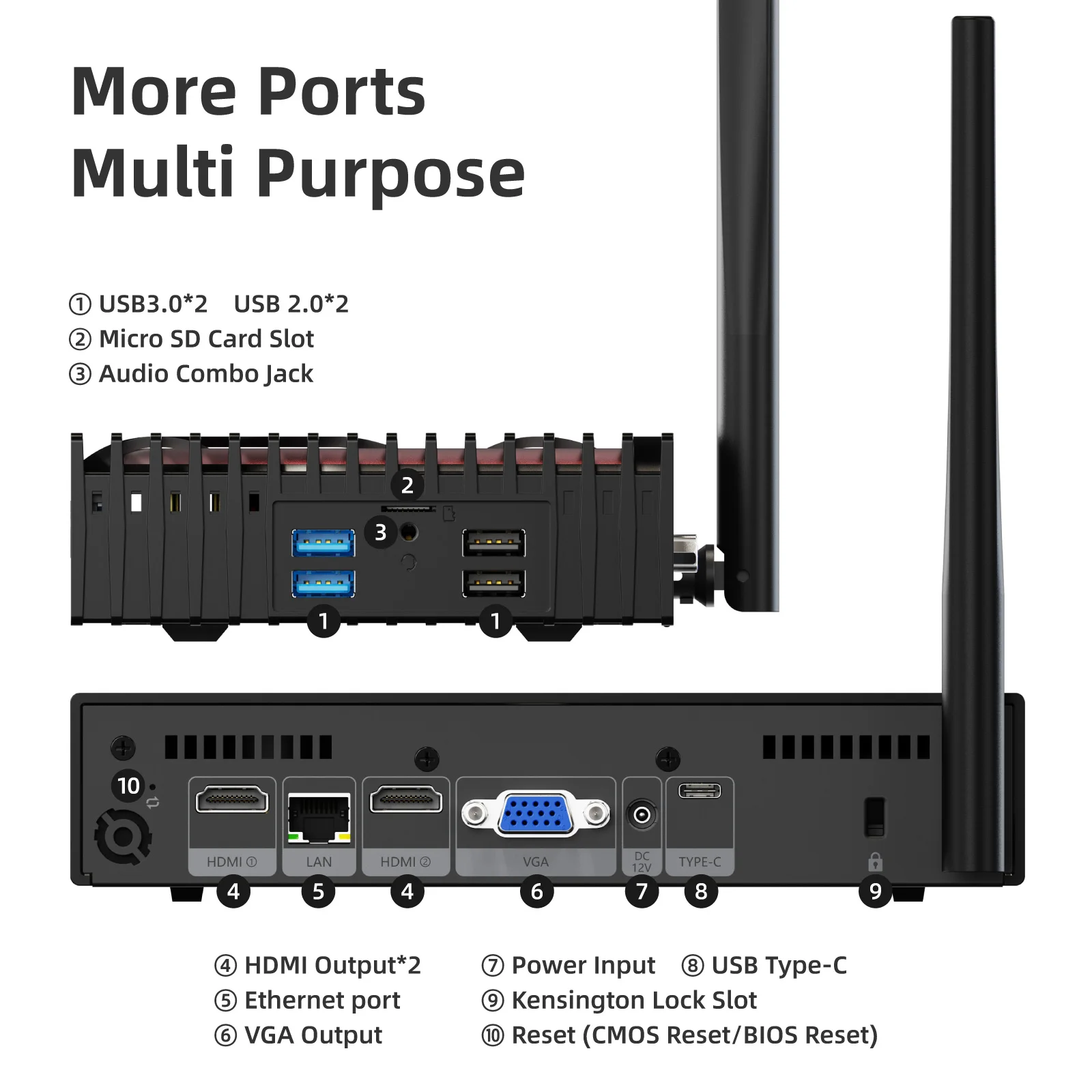 MeLE Wifi 5 Fanless Mini PC Celeron N5105 8G 128G Windows 11 Industrial Computer HDR Mini Desktop PC HDMI 4K VGA SSD HDD Type C