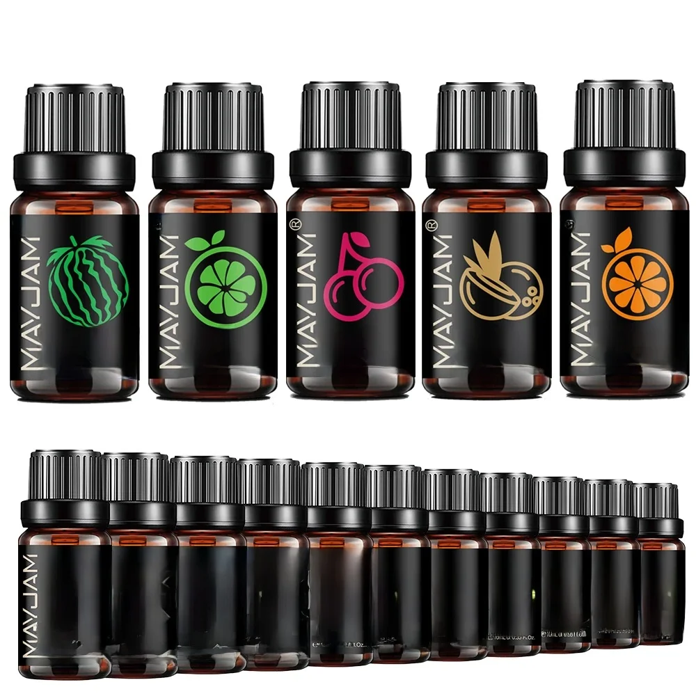 MAYJAM 10ML huile de parfum de fruits citron pomme mangue Passion fruits fraise pastèque cerise noix de coco citron Orange douce 1 pièces huile