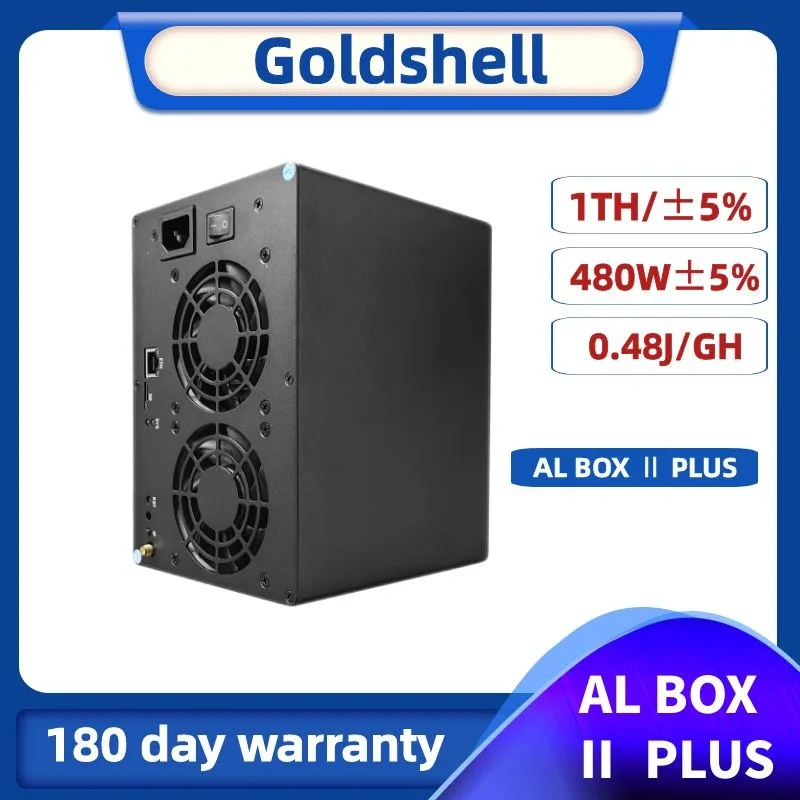 

BUY 2 GET 1 FREE New Goldshell AL BOX Ⅱ Plus 1Th/s 480W ALPH Miner Blake3 Alephium Miner with PSU