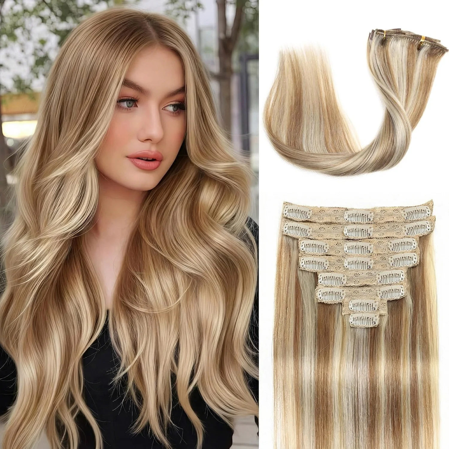 clip-in-hair-extensions-100-unprocessed-straight-human-hair-piano-color-blonde-8-613-clip-8pcs-120g-double-weft-human-hair