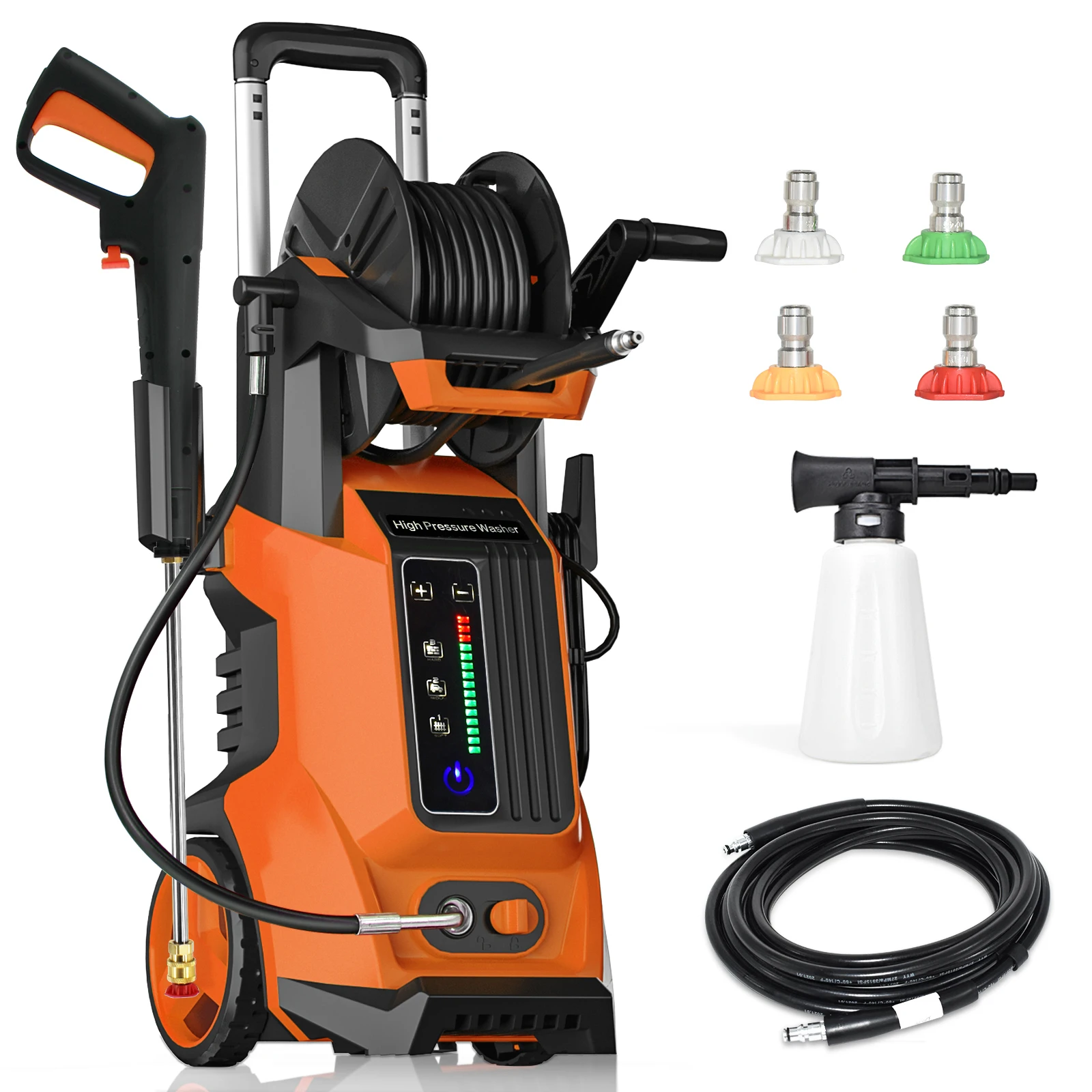 

Electric Pressure Washer 4500 PSI 3.2 GPM Power Washer of Adjustment Effortlessly Car Water Washer for Home Patio Orange