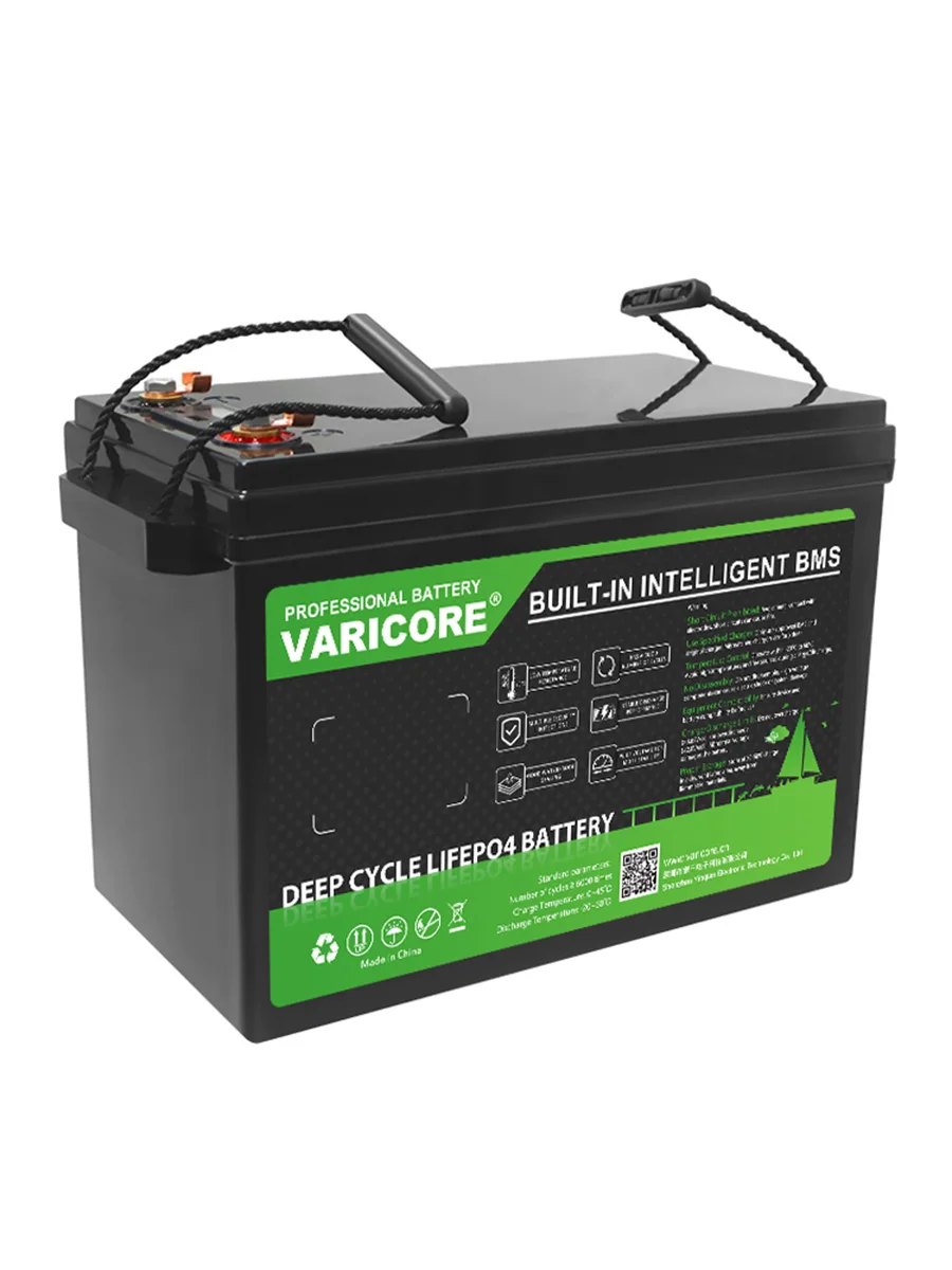 VariCore 12V 200Ah LiFePO4 Deep Cycle Batterij Smart BMS voor RV Solar Camping Boot Off-Grid Stroomvoorziening - afbeelding 2