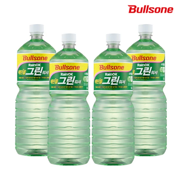 [Bullsone][4 pieces] Ethanol Green washer 1800ml car washer fluid