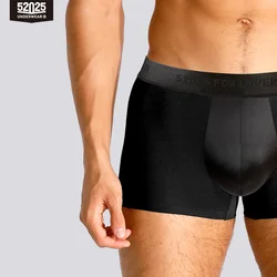 52025 Men’s Micromodal Boxers with 100% Mulberry Silk Pouch – Supreme Comfort, Ultimate Softness and Luxurious Feel of Silk