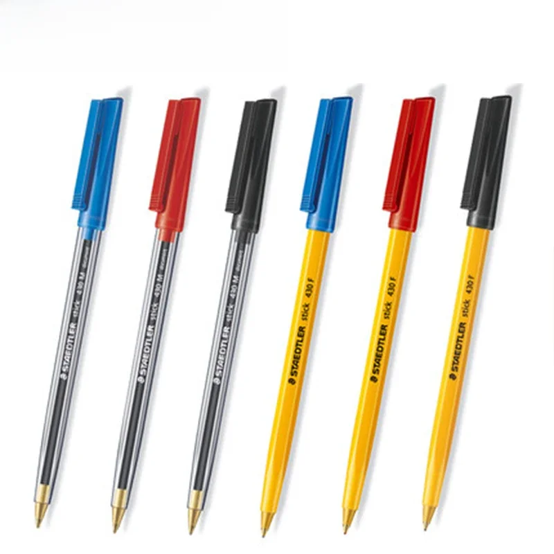 Staedtler vara 430 m caneta esferográfica 0.7mm 10 pçs/lote vermelho azul preto shool & material de