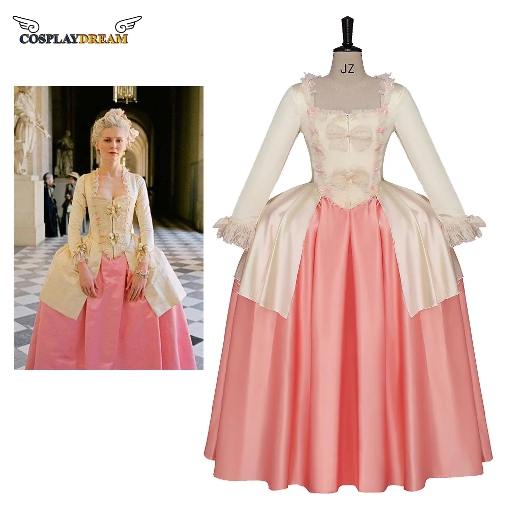 

Marie Antoinette Cosplay Costume 1770S French Queen Marie Antoinette Ball Dress Rococo yellow and pink Elegant Long Dress