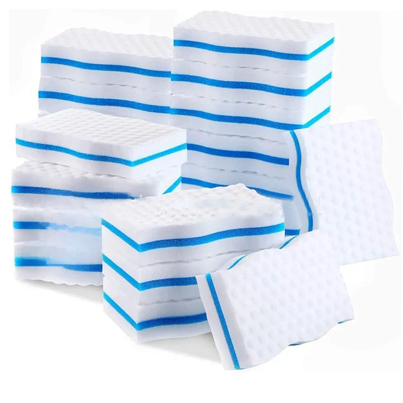 Gomme éponge magique, outil de nettoyage, éponge émeri haute densité pour cuisine, bureau, salle de bains, mélamine Nano nettoyant 10x6x2cm, 5/10 pièces