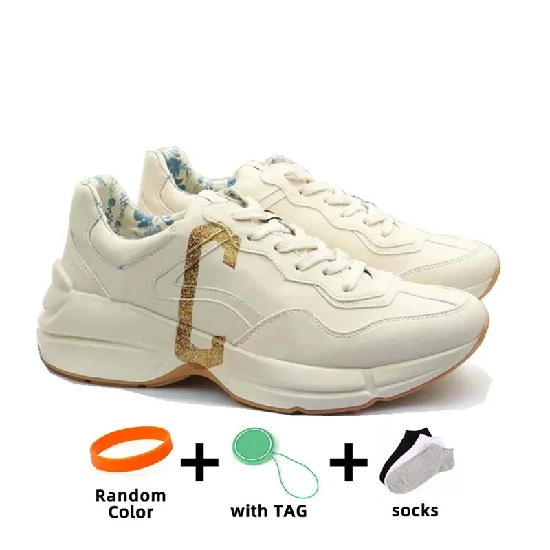

Men Designer Rhythons Casual Rhython Shoes Rhyton Sneaker Lip Sports Thick Soled Women Cartoon Letter Thick Soleg Family Beige C