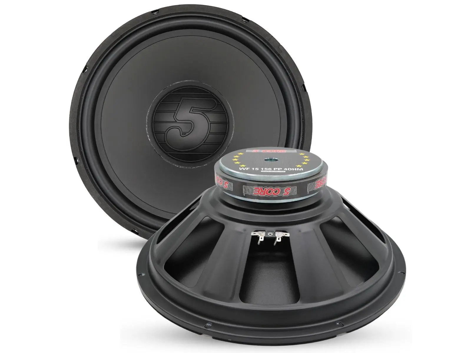 

5 Core 15 Inch Woofer 500W Car Subwoofer 4Ohm Replacement Deep Sub w Poly Cone-WF 15 156 PP 4OHM